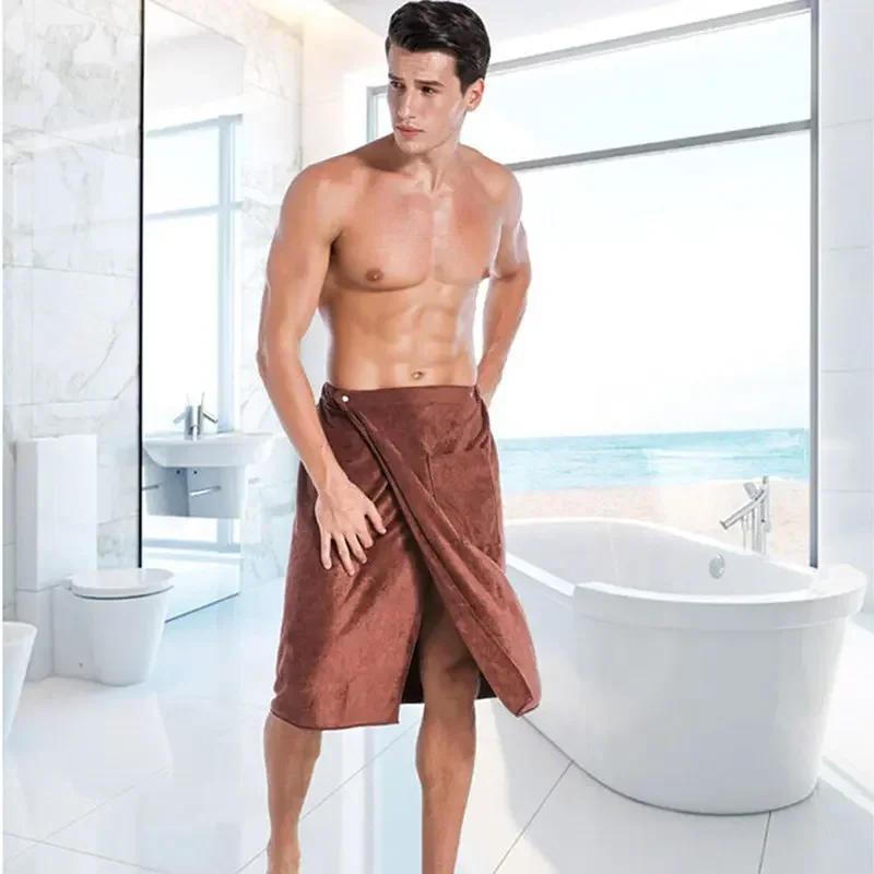 Hot Sell Man Wearable Magic Mircofiber Bath Towel With Pocket Soft Swimming Beach Bath Towel Easy Wear