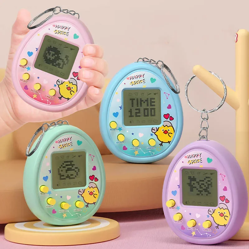 Electronic Pets Game Toys Machine Virtual Tamagotchi Nostalgic Virtual Cyber Digital Animals Toys New Key Chain Pendant for Kid