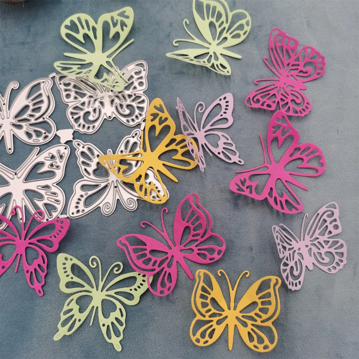 4PCS Butterfly Scrapbooking Die Cuts DIY Cards Stencils Photo Album Embossing Paper Making Knife Mold Crafts Metal Cutting Dies