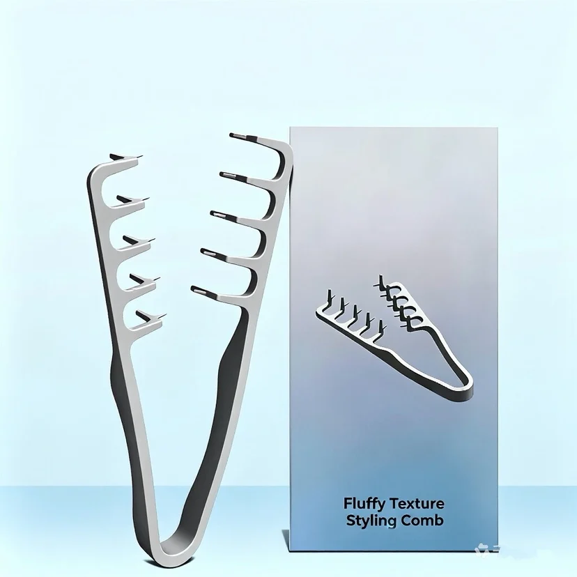 Volumizing Wide-Tooth Hair Styling Comb for Men, ABS Plastic with Textured Grip, Ideal for All Hair Types, Perfect for Home Use