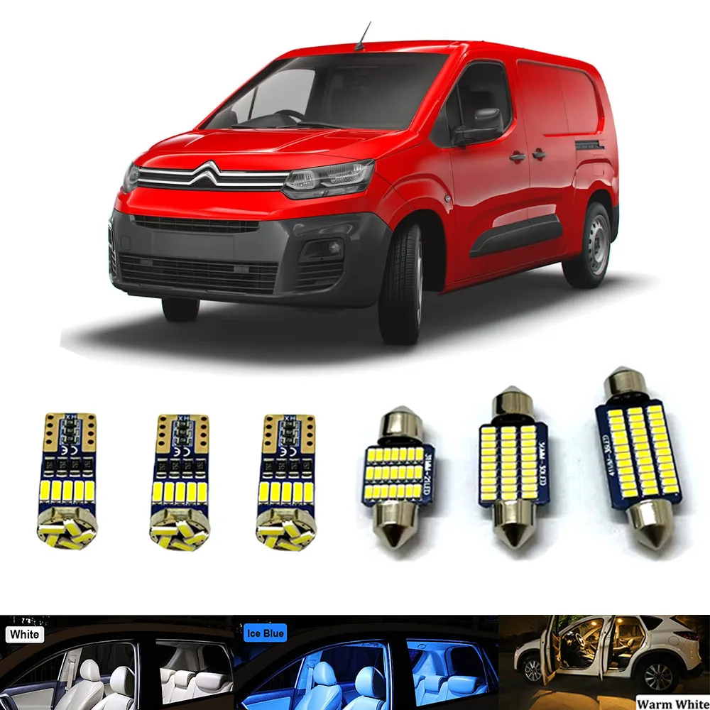 

Светодиодный внутренний светильник автомобиля для CITROEN Berlingo I II III C2 C6 C8 C-Crosser C-Elysee C-Zero DS3 DS4 DS5 1996-2018 2019 2020 Canbus