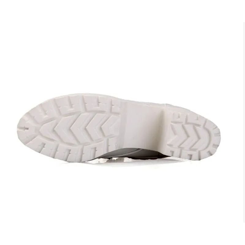KNCOKAR Autumn Winter New Elegant Lace Lacing Belt Europe And America Boot Thick Heel High Heel Round Head Female Shoe