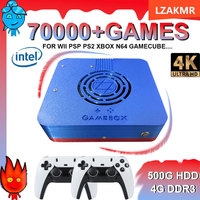 Dual System GD10 Plug and Play Retro 1037U Game Console 500G HDD 70000+Games For Wii PS2 N64 PSP GameCube N64 Wireless handle