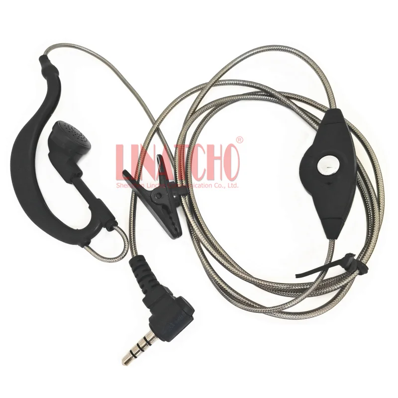 Gray Transparent Earhook PTT 3.5MM Pin VX-354 VX-400 VX-410 VX-3R VX-5R Walkie Talkie Hook Earphone