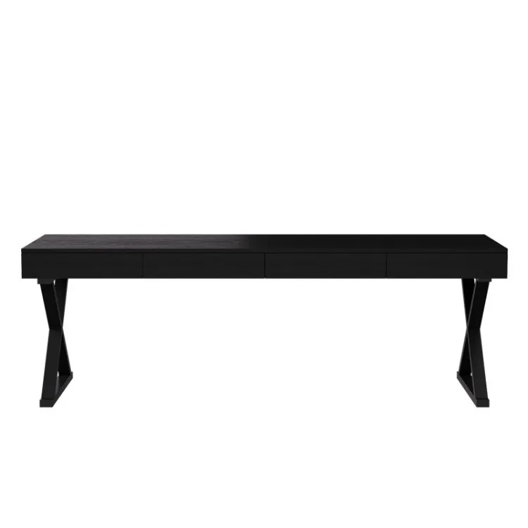 Computer Desk Solid Wood Modern Simple for Home Office for Study Room Space Saving, Office Desk
