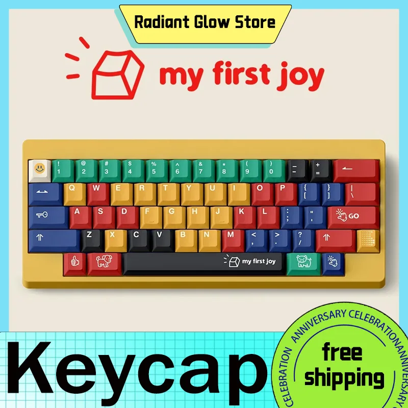 

Механическая клавиатура Fbb, Оригинальная клавиатура Cherry 152key My First Joy Kids Day Pbt, популярная сублимационная клавиатура, аксессуары для подарка