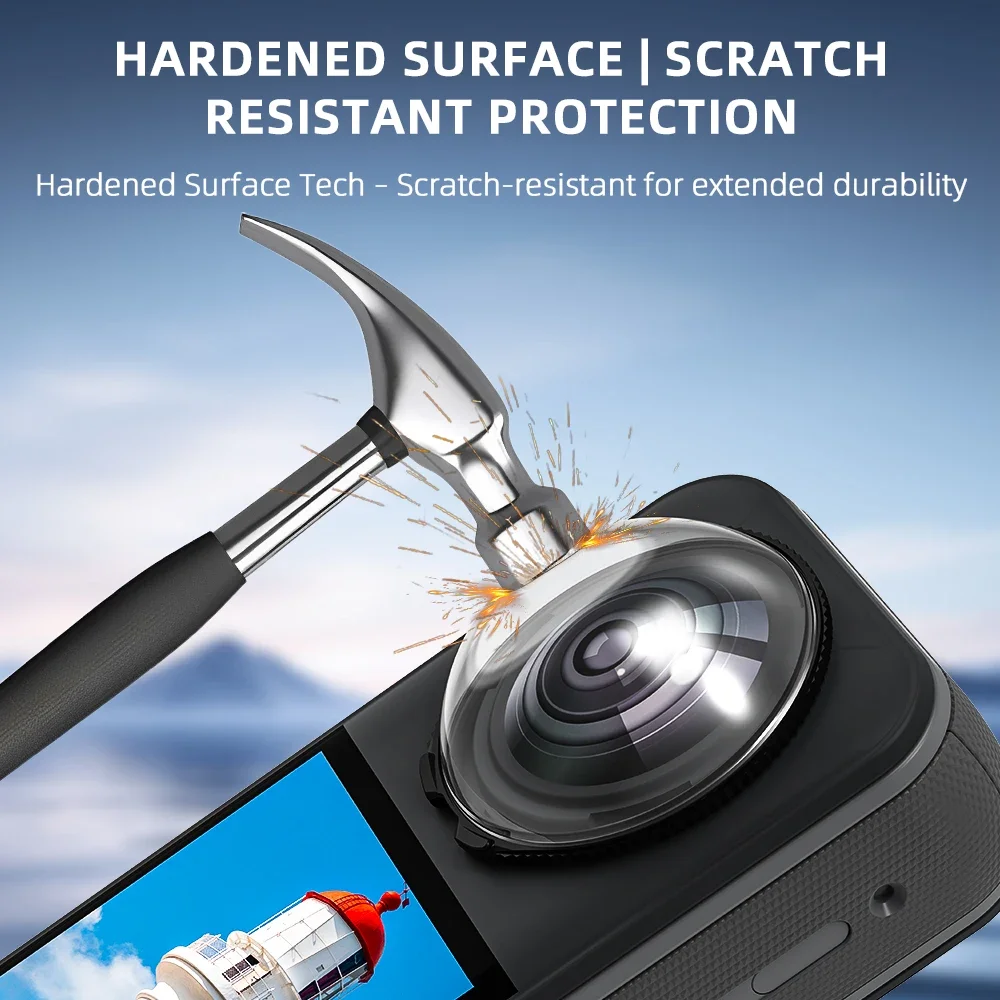 Pelindung Lensa untuk Insta360 X5, Tutup Lensa Anti Gores Kaca Tempered, Penutup Pelindung Kamera Panaromik untuk Aksesori Insta360 X5