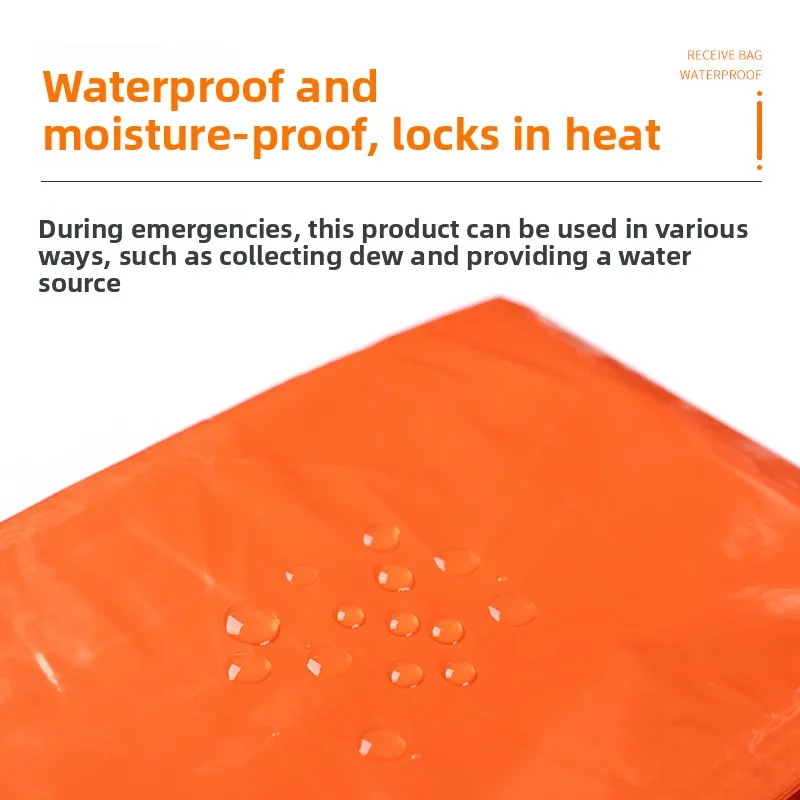 Portable Disaster Relief Tent Camping Temporary Simple Sleeping Bag Warm Emergency Blanket Single Layer  Film Triangle Tent