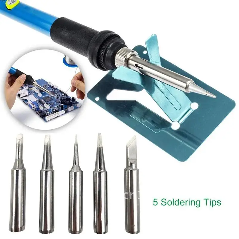 5 Electric Soldering Tip Iron pure copper 900M Lead-free Solder Tips Welding Head BGA Soldering Tools K+I+B+2.4D+3C Pcs