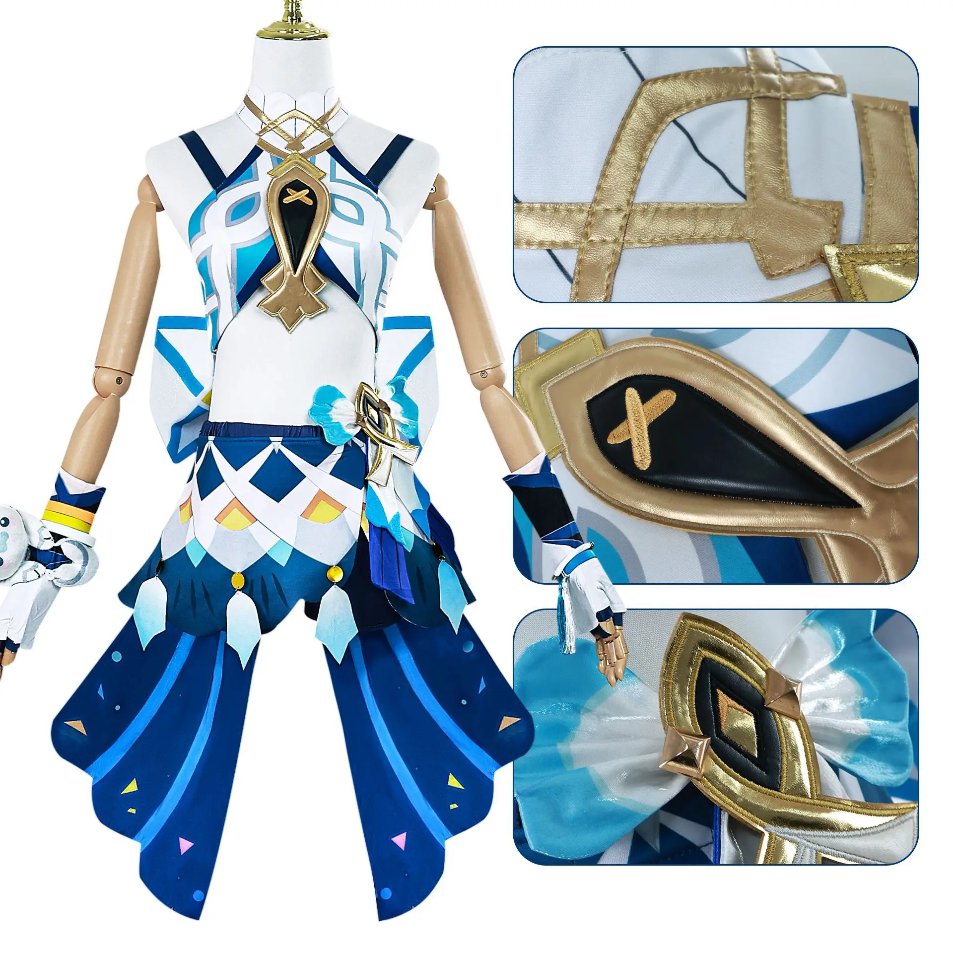 Gioco Genshin Impact Cosplay Mualani Costume Cosplay Uniforme Parrucca Scarpe Abiti Halloween Party Giochi di ruolo Abiti per le donne