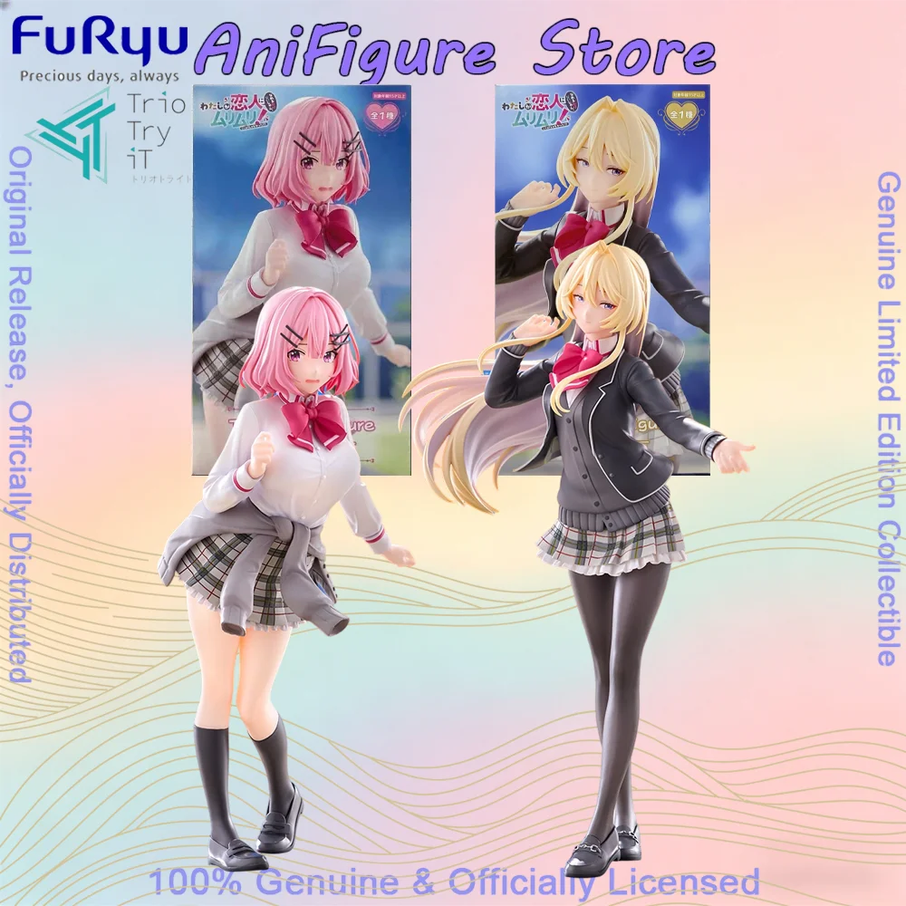 Figura Coleccionable Oficialmente Original FuRyu Trio Try It Watanare Ouzuka Mayui Amaori Renako, Modelo de Anime en Stock