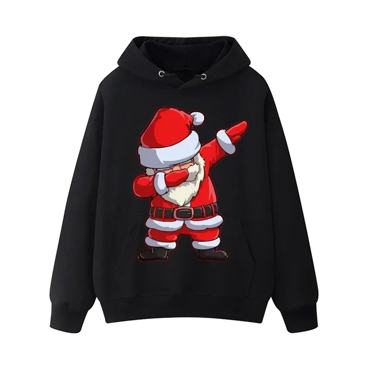 Christmas Hoodies Santa Claus Printed Men Woman Oversized Y2k Hoodie Streetwear Sweatshirts Harajuku Pullovers Unisex Clothing