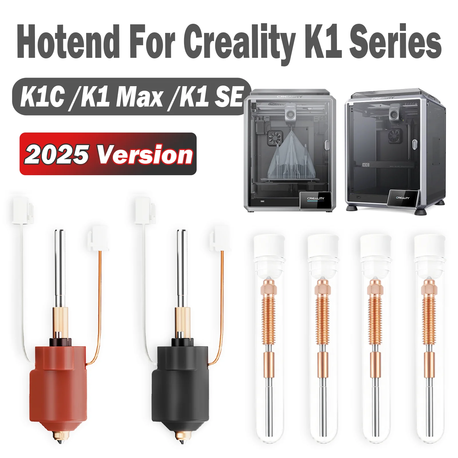 2025 Upgraded Ceramic Heater Block for K1C K1 Max K1 SE Hotend Heat Break Resistance Quick-Swap Nozzle Set 3D Printer Parts