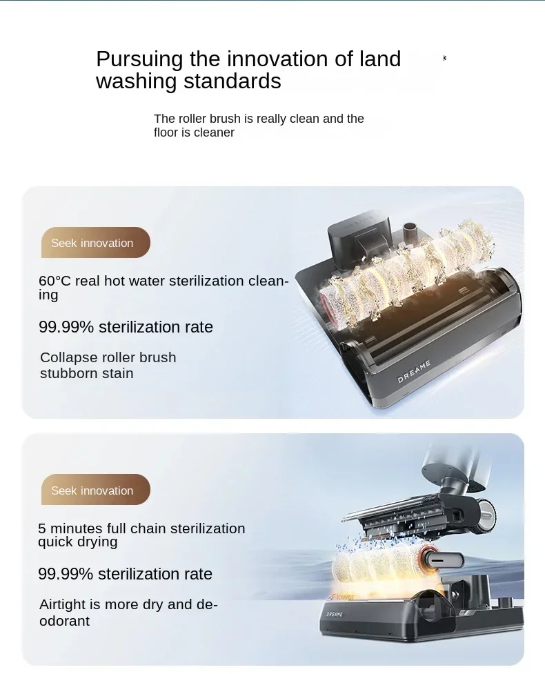 NEW Dreame Airtight Washing and Drying Dual-assisted Sterilization Household Suction and Drag Washing Integrated H30Pro 가전제품