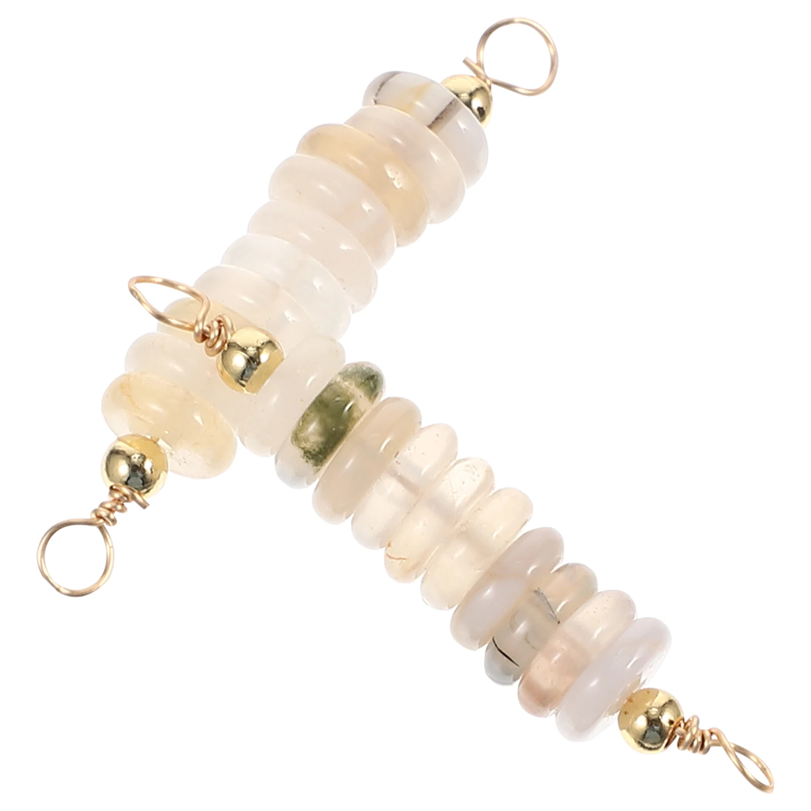 

2Pcs Spacer Beads Strings Natural Stone Beads For Jewelry Making Bracelet Necklace Accessories