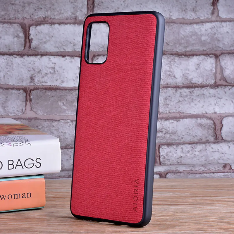Case for Samsung Galaxy Note 10 Lite Plus coque Luxury textile Leather skin soft TPU cover for samsung note 10 lite case capa