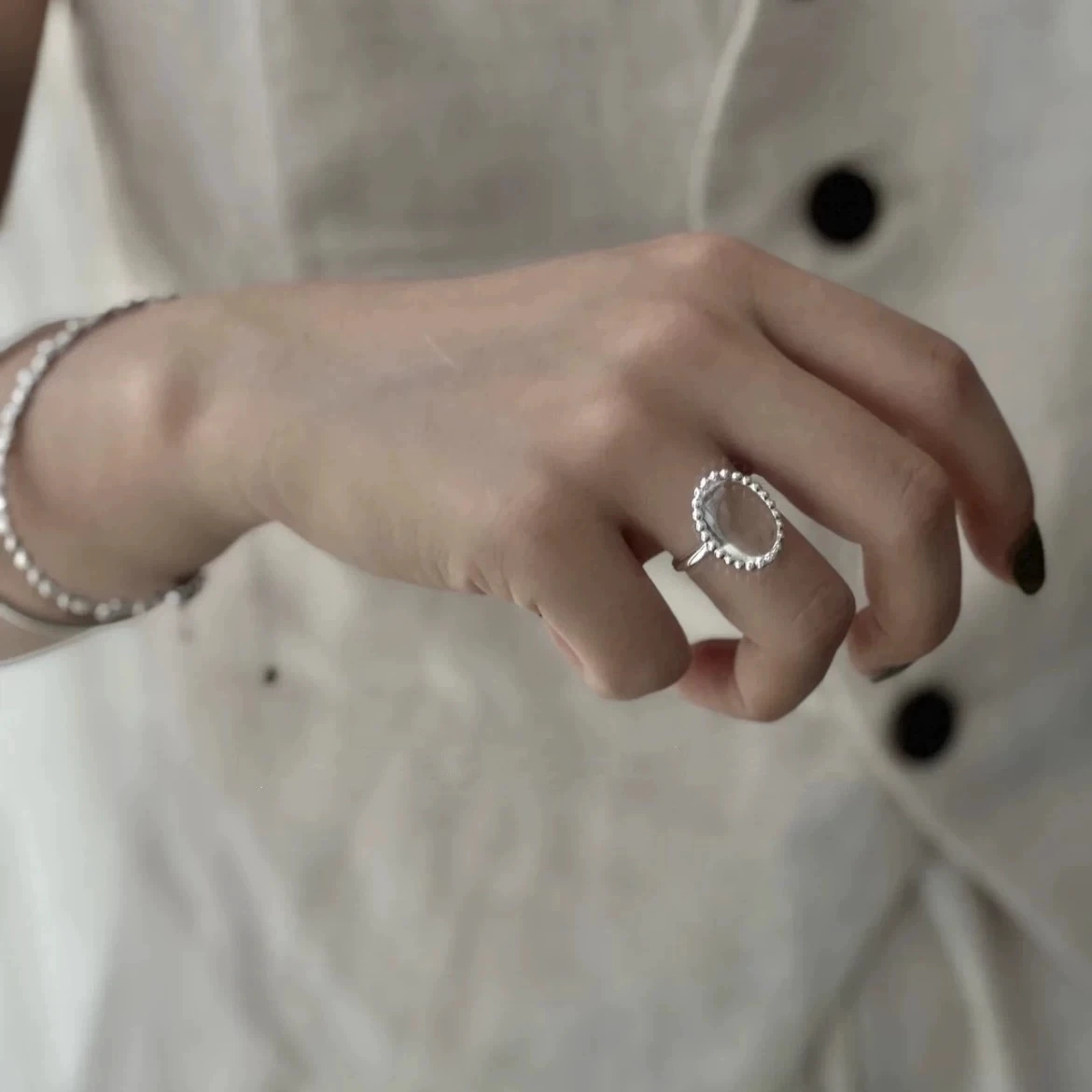 XIYANIKE Transparent Oval Crystal Adjustable Finger Rings For Women Girl Sweet Fashion New Jewelry Gift Party Wholesale кольцо