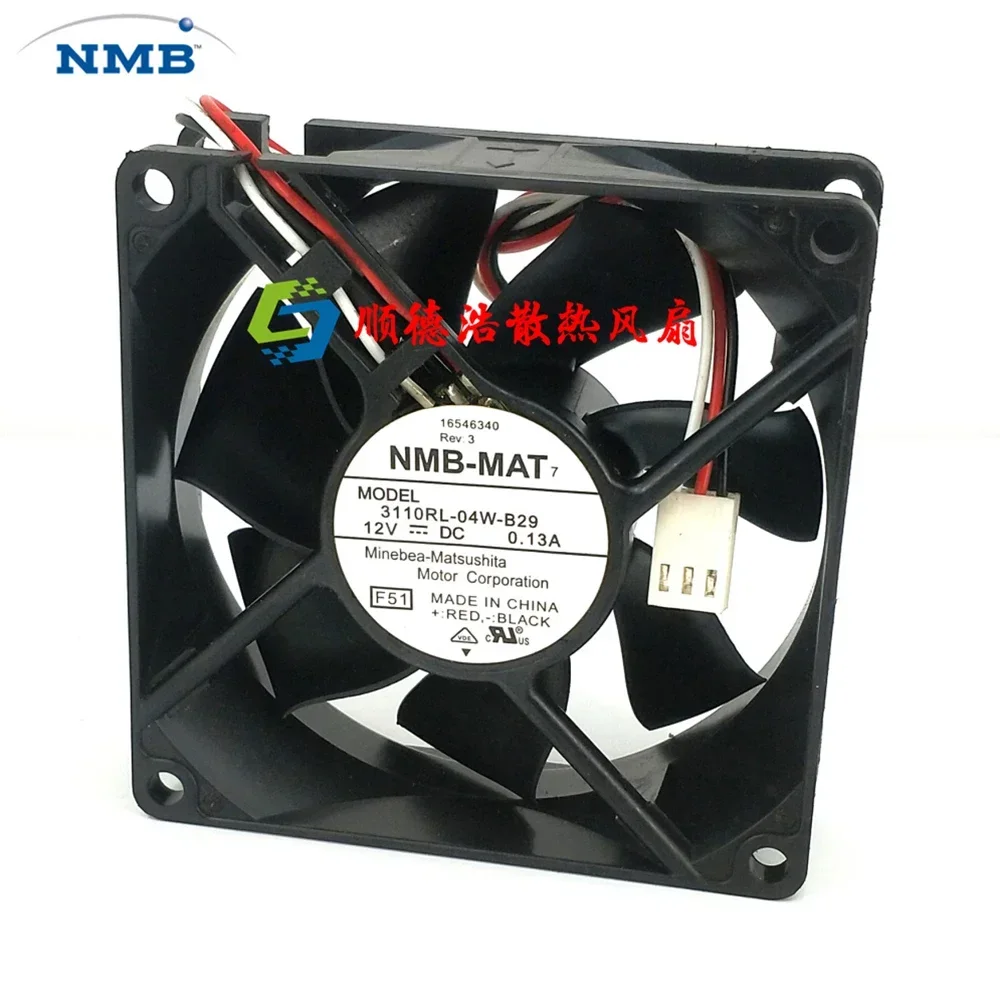 3110RL-04W-B29 12VDC 0.13A ventilador axial original 80*80*25MM