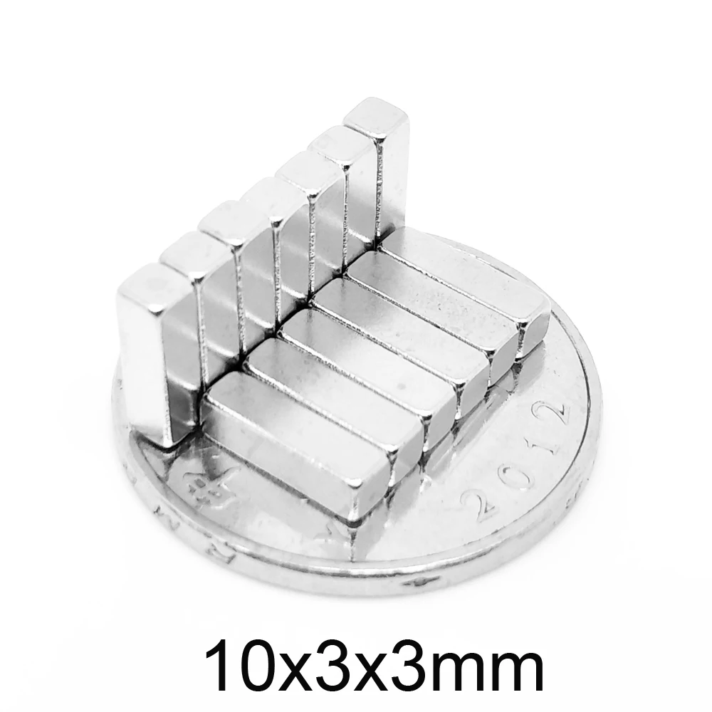 10x3x3 mm Strong Block Magnet 10x3x3mm Powerful Magnetic Magnets 10*3*3 mm For Home Refrigerators, Offices DIY