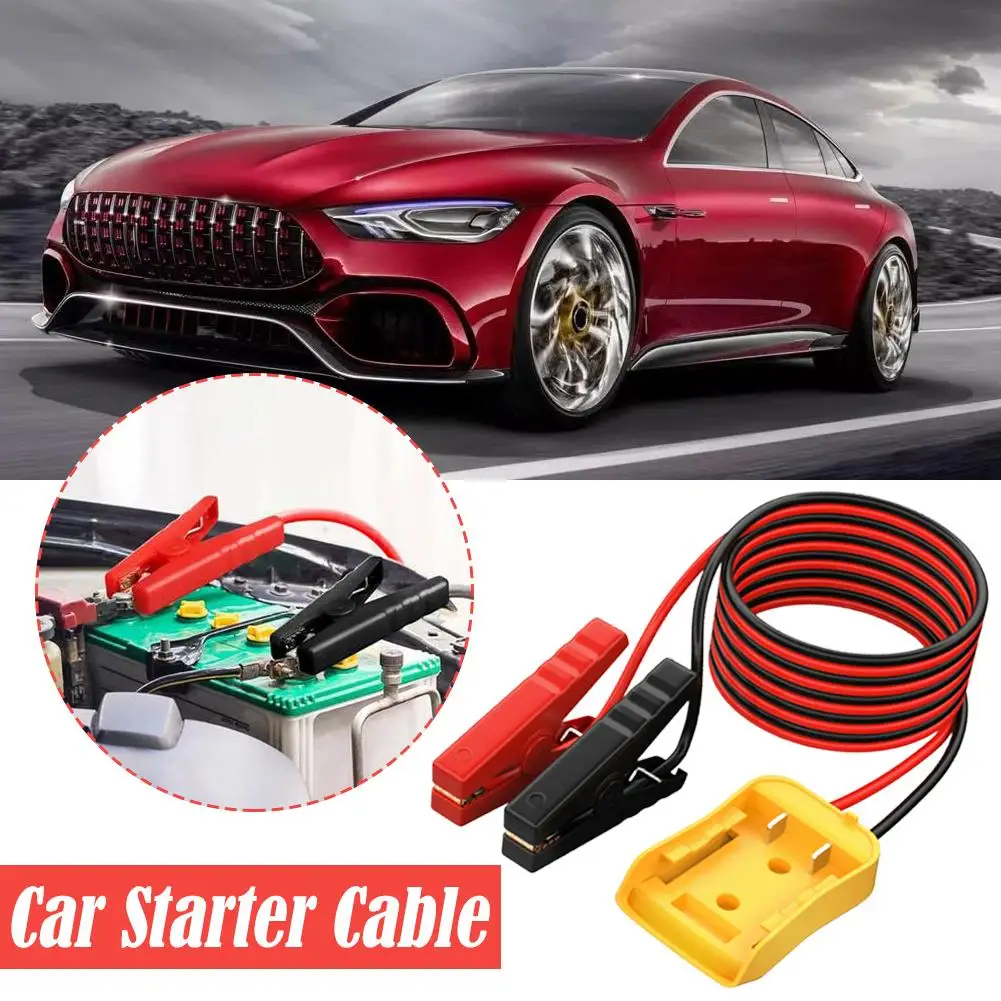 Power Wheel Battery Adapter for Dewalt 20v with 6FT Jumper Cable Clamps Portable Car Battery Charger Jump Starter B0J5