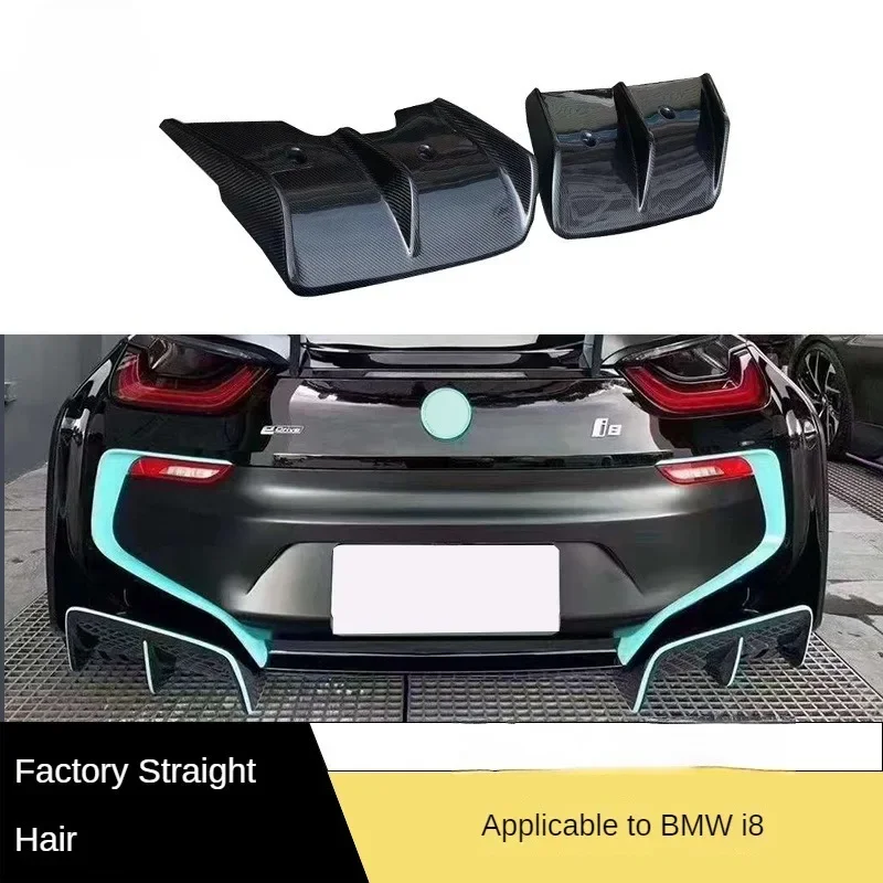 TOP Style Models Carbon Fiber Rear Lip Car Parts Kit Surround Turbulence Automotive Spoiler for 15-21 BMW i8 Car Accessories