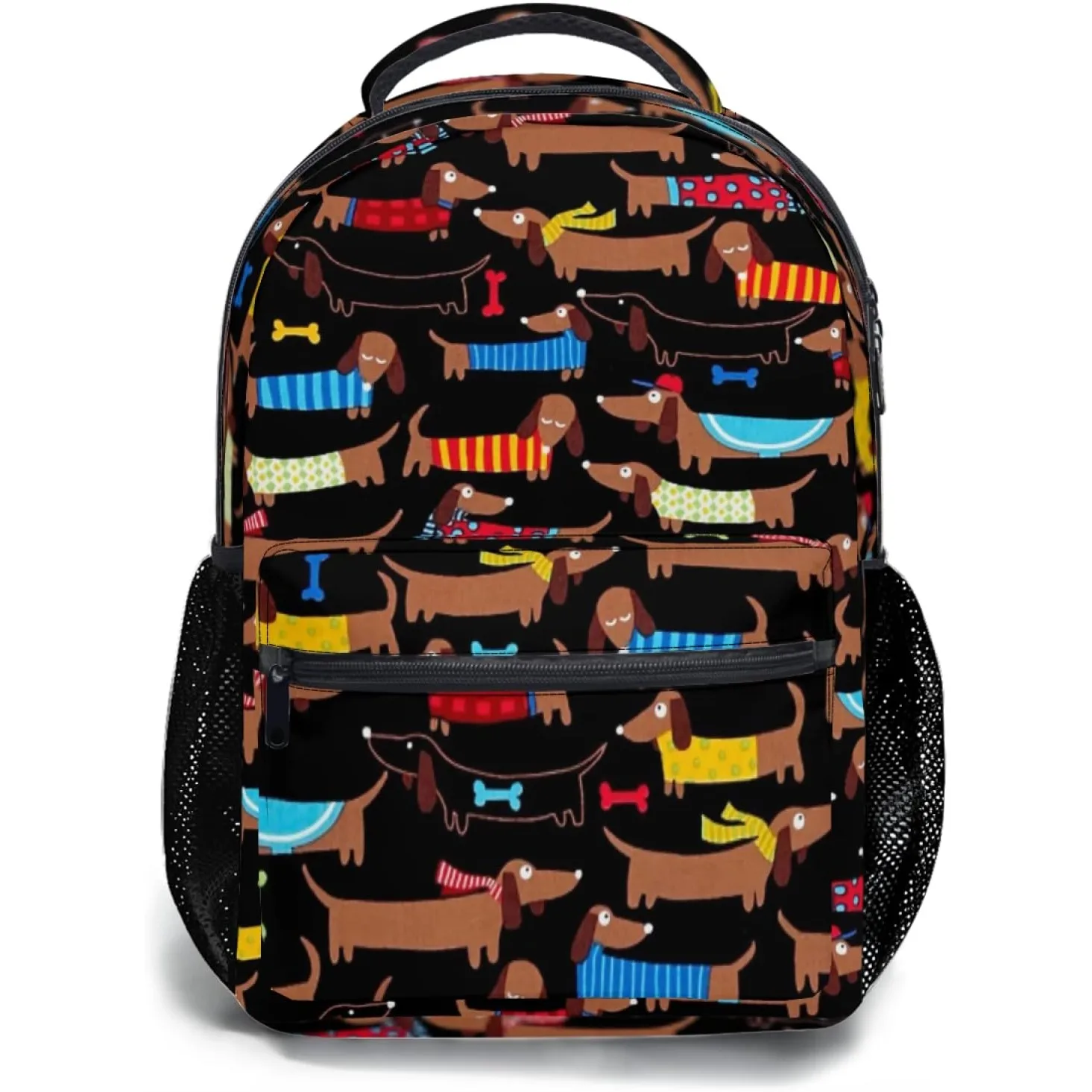 

Cute Dachshund Dogs Lovers Backpack Funny Puppy Backpacks for Kids Lovely Dogs Design Bookbag Travel Laptop Daypack School Book