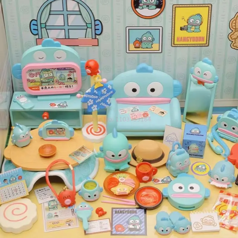 리멘트 미니어처 장면 마이 멜로디 룸 쿠로미 룸 액션 피규어 소장 모델 귀여운 웃긴 소녀의 생일 깜짝 선물