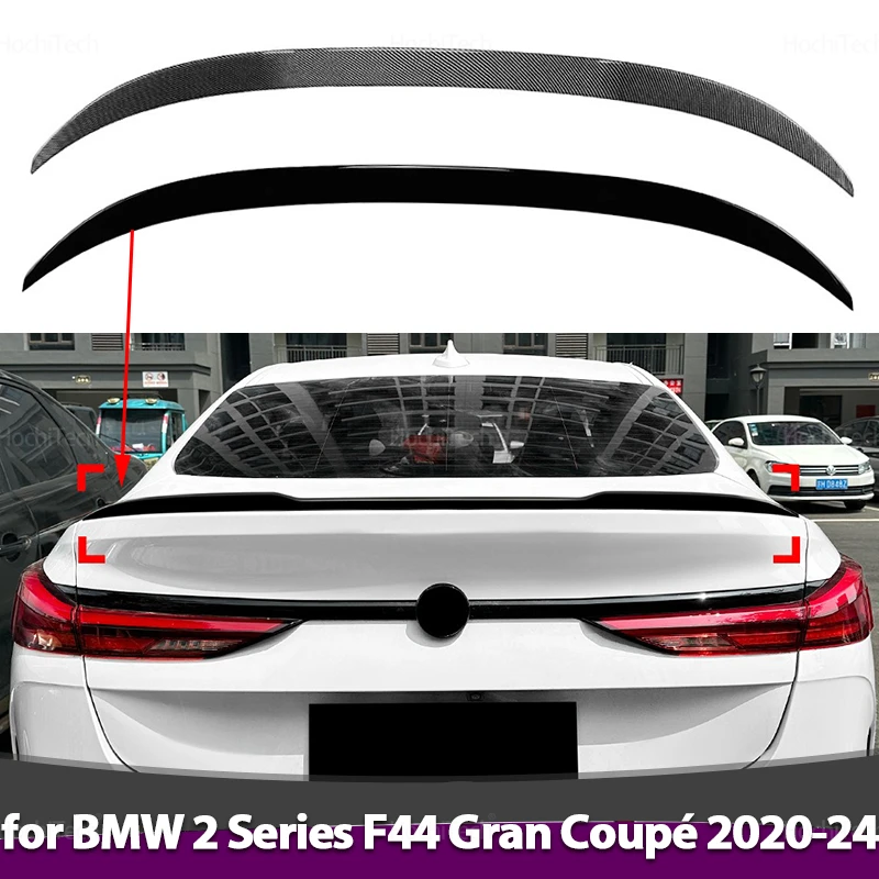 

Для BMW 2 серии F44 Gran Coupé 2020-2024 ABS черный карбоновый задний спойлер на крышу автомобиля крылья тюнинг внешние аксессуары