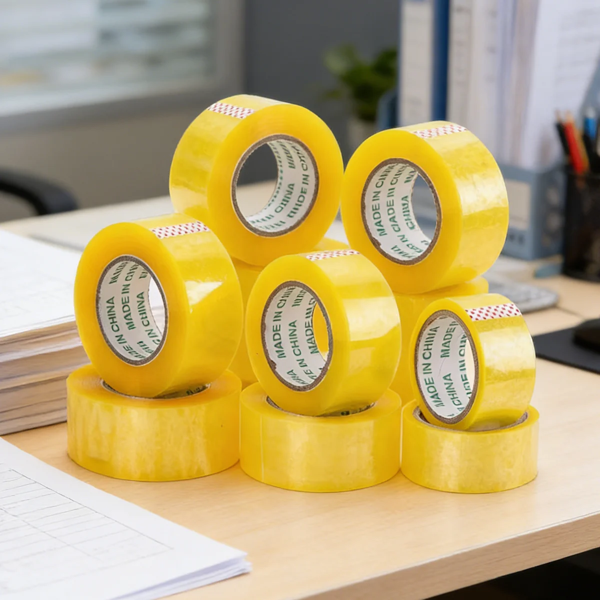 Clear High Viscosity Packing Tape 4.5CM 70M Heavy Duty Carton Sealing Tape for Box Sealing & DIY Fixing