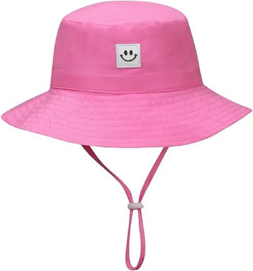 Baby Sun Hat Smiley UPF 50+ Toddler Fisherman Hat dla chłopców i dziewcząt w wieku 0-7 lat