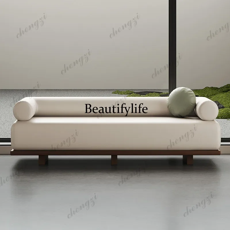 E153 medieval solid wood sofa stool resting bench retro homestay bedroom end sofa stool