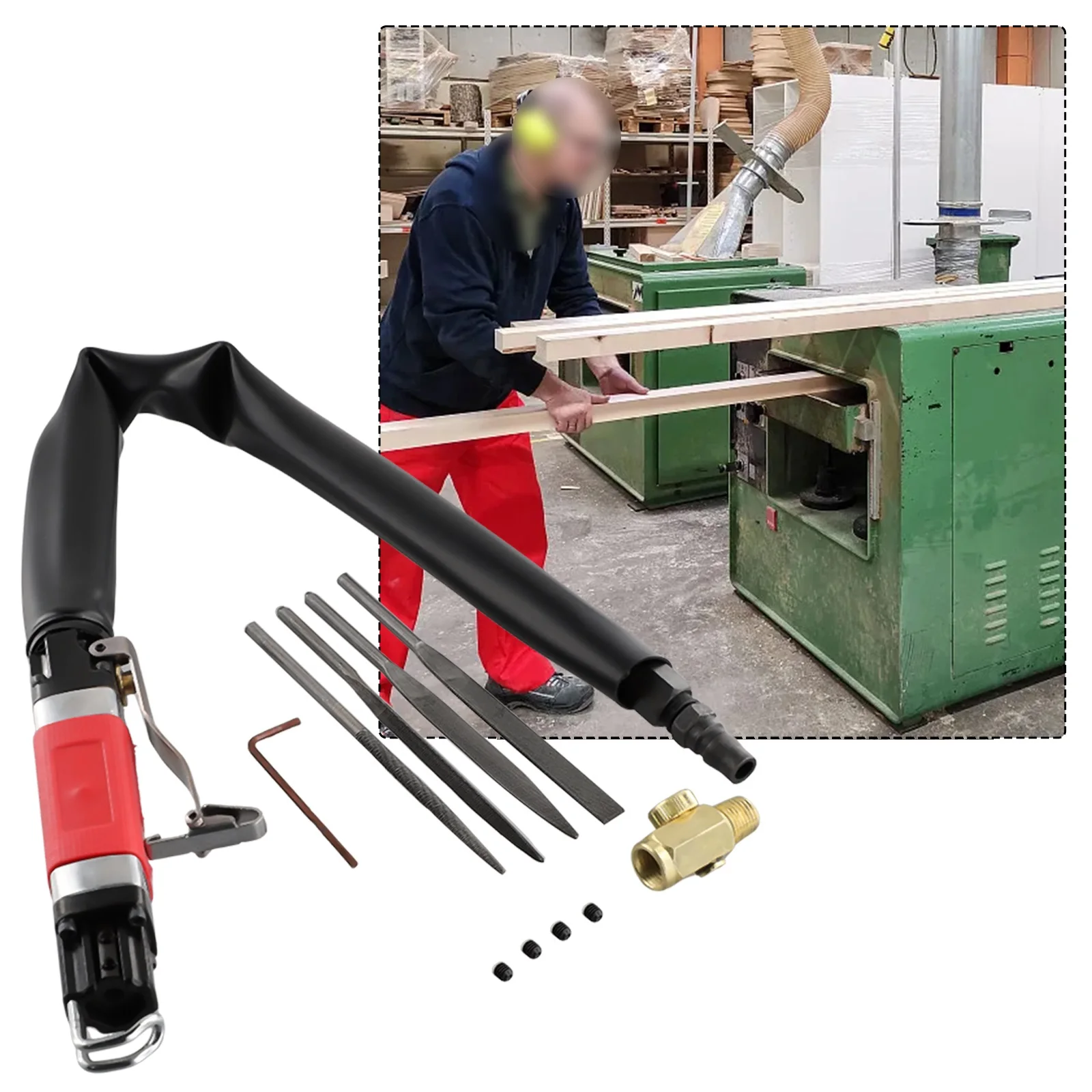 AF-5 Pneumatic File Reciprocating Air Saw File For Cutting Grinding Metal Wood 170mm Length 7800r.p.m Pneumatic File Parts