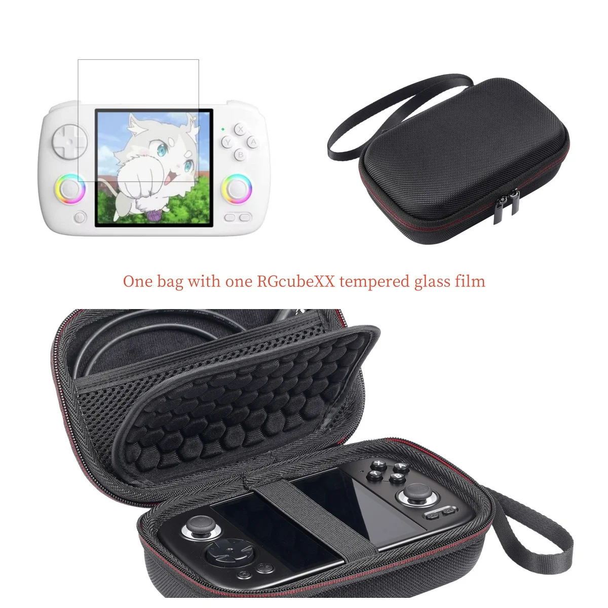 Étui de transport portable étanche pour console de jeu Anbernic RG Cube, sac de rangement, étui de voyage de protection antichoc, rétro, déterminer