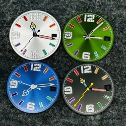28.5mm Watch Dial Sun Pattern Watch Replacement Modification Accessories Scale Rainbow Watch Faces for NH35 NH36 4R 7S Movement