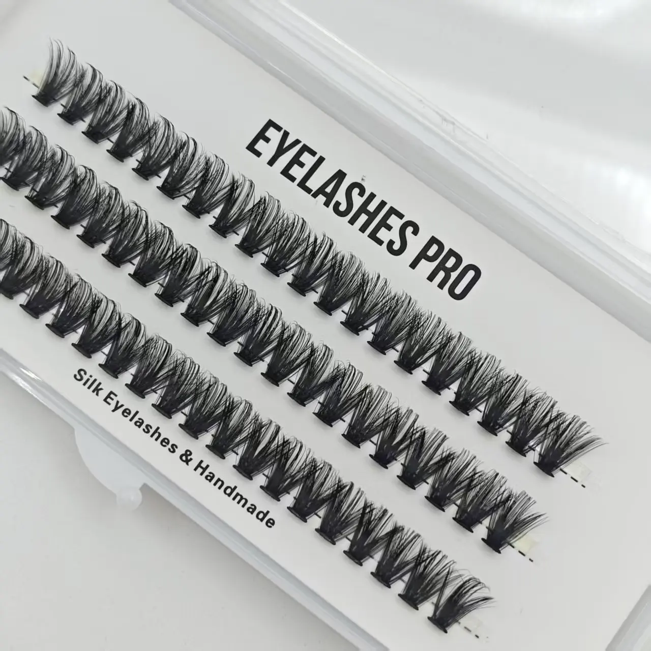 BBA-03 DIY Hand Made Eyelash Extension Segmented Flase Lashes Dramatic Lash Bundles Soft Ribbon Strip Eyelashes Makeup Lashes