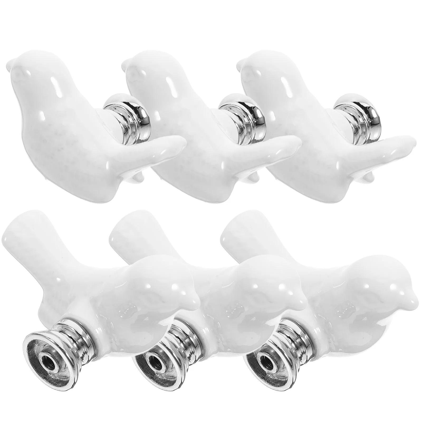 6 Pcs Cabinet Door Handle Drawer Knobs Child Proof Kitchen Cupboard Room Hardware Ceramic Dresser Pulls