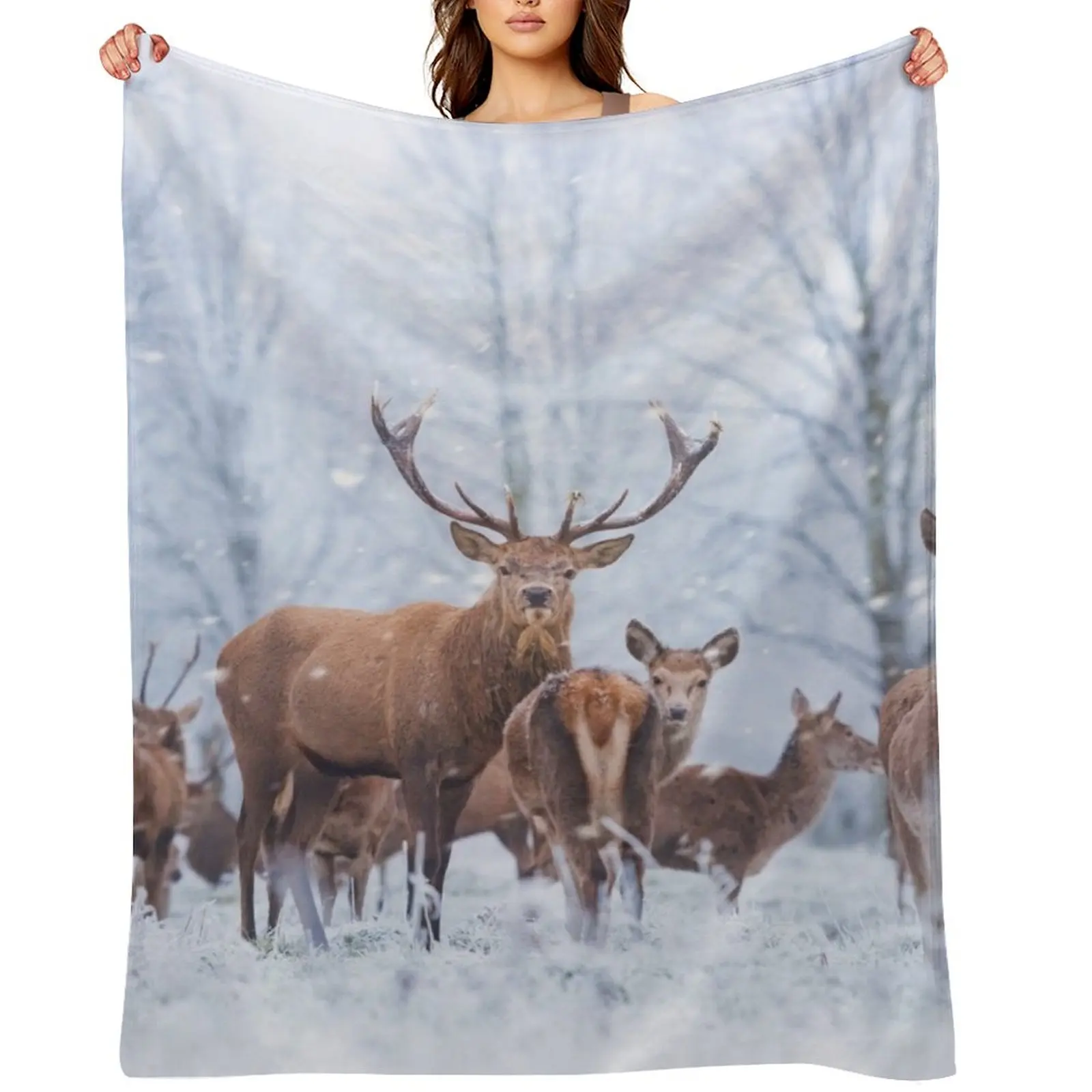 Narnia red deer family Throw Blanket For Baby for babies Decorative Sofas Tourist Blankets