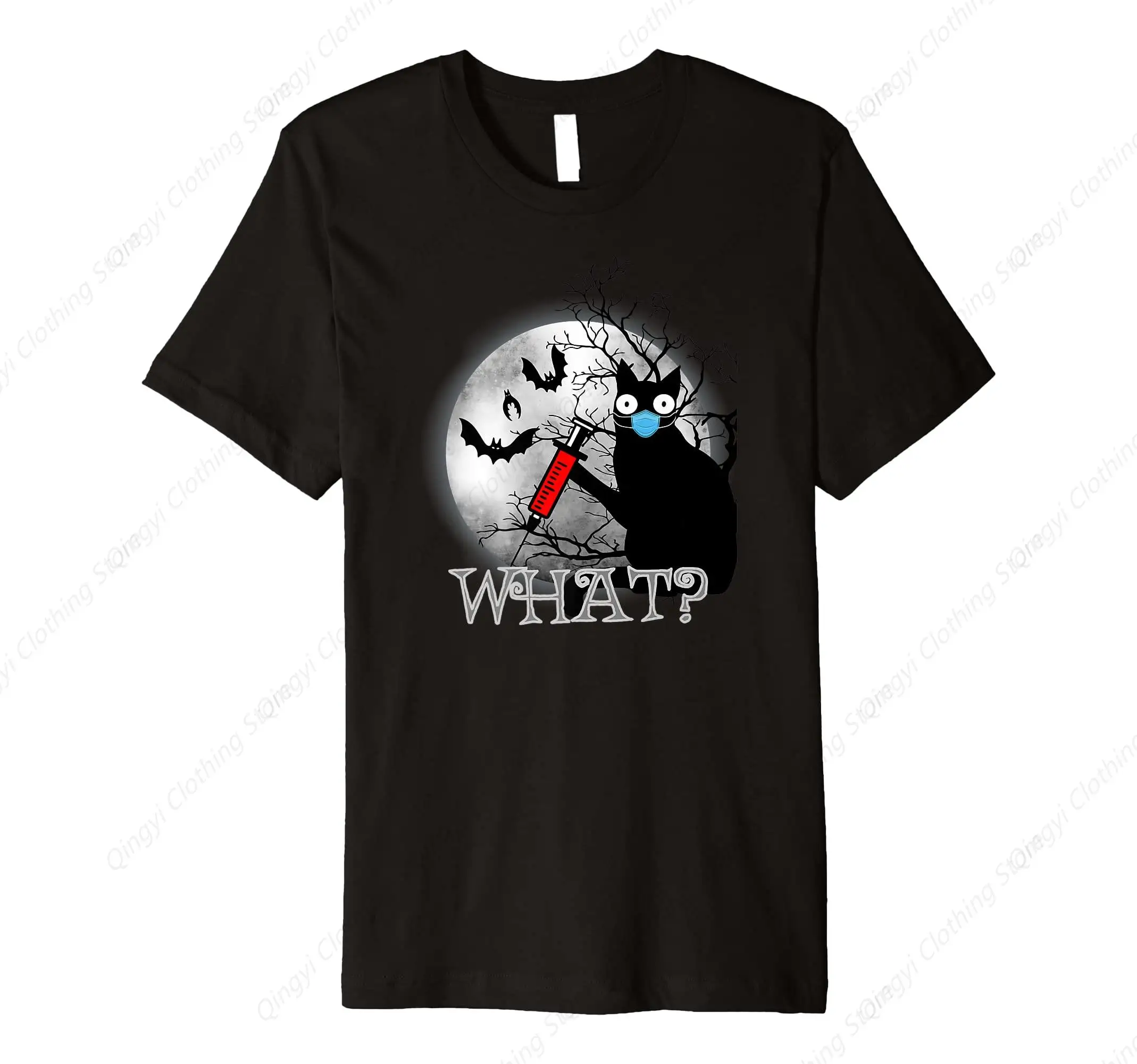 

Funny Cat What Assassin Murderous Cat & Syringe Halloween Premium T-Shirt