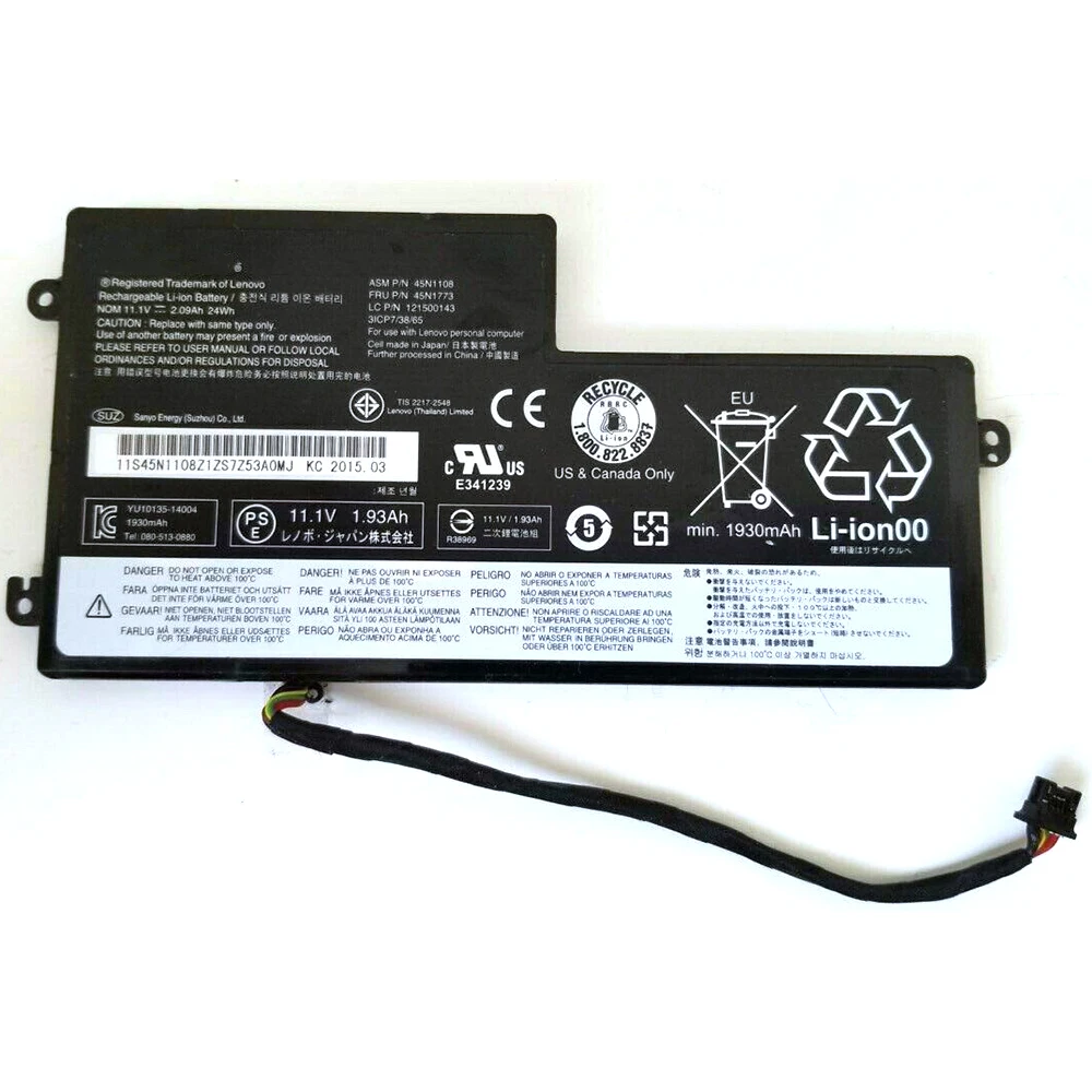 45N1108 Laptop Battery for Lenovo ThinkPad T460 X240 X250 X260 T440S T450S 45N1109 45N1112 11.1V 24Wh