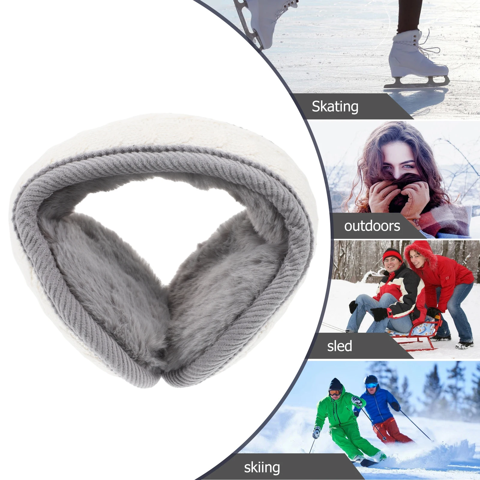 محبوك طوي الصوف متفوقا غطاء للأذنين شتاء دافئ في الهواء الطلق غطاء للأذنين للطقس الجري مريحة امرأة لطيف تدفئة جديد