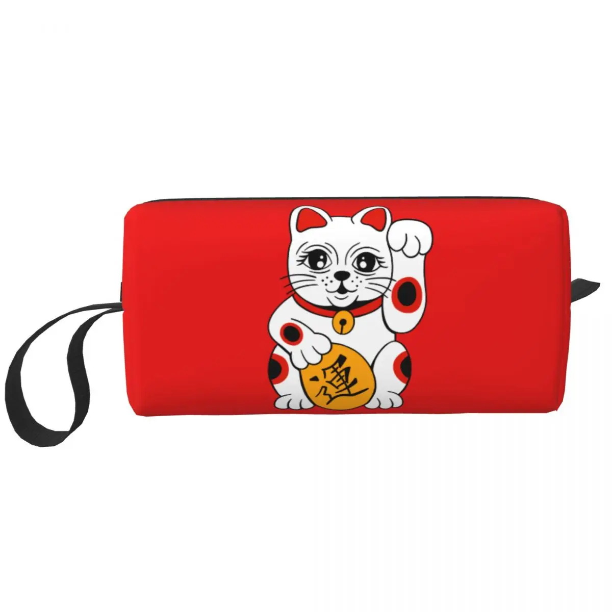 

Japanese Maneki Neko Waving Lucky Cat Cosmetic Bag Women Cute Big Capacity Makeup Case Beauty Storage Toiletry Bags