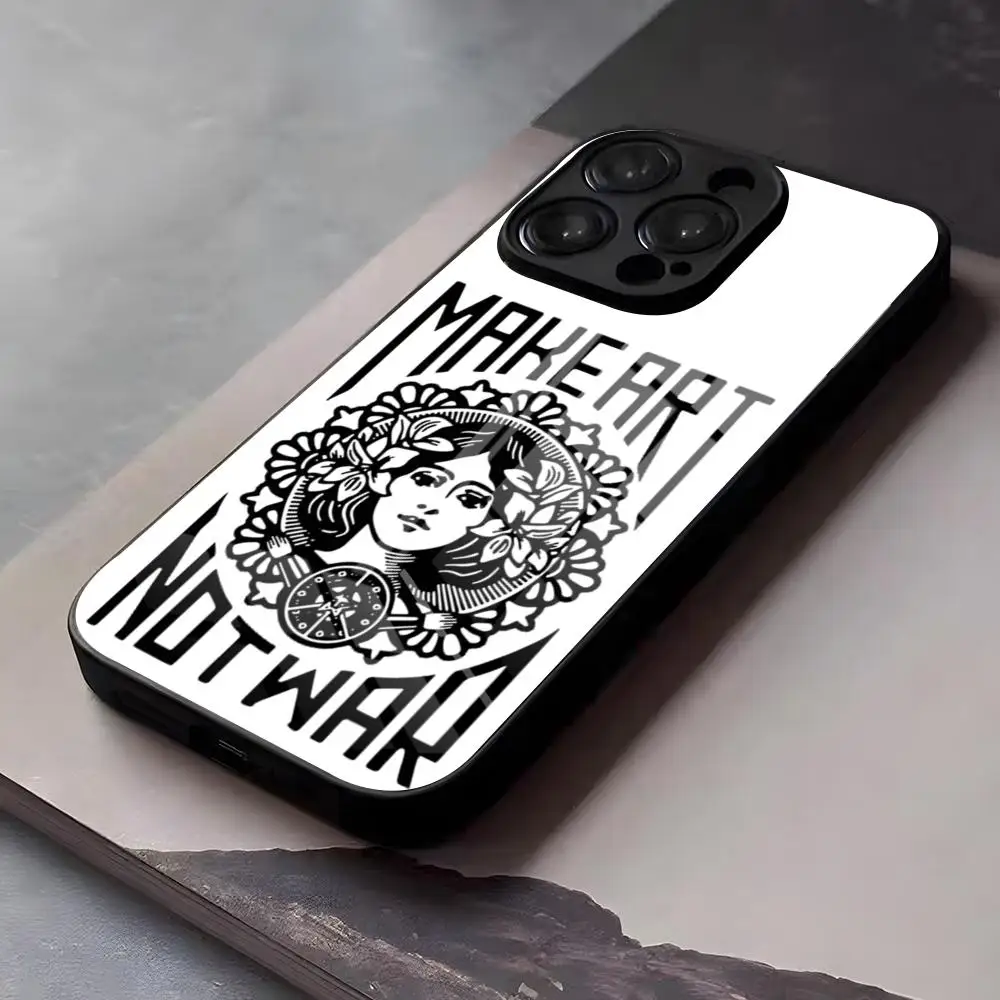 Liberte Egalite Fraternite ne faites pas de guerre coque de téléphone pour IPhone 17 Pro Max 16 15 14 Pro Max 13 11 X Xs Xr 8 7Plus couverture en verre