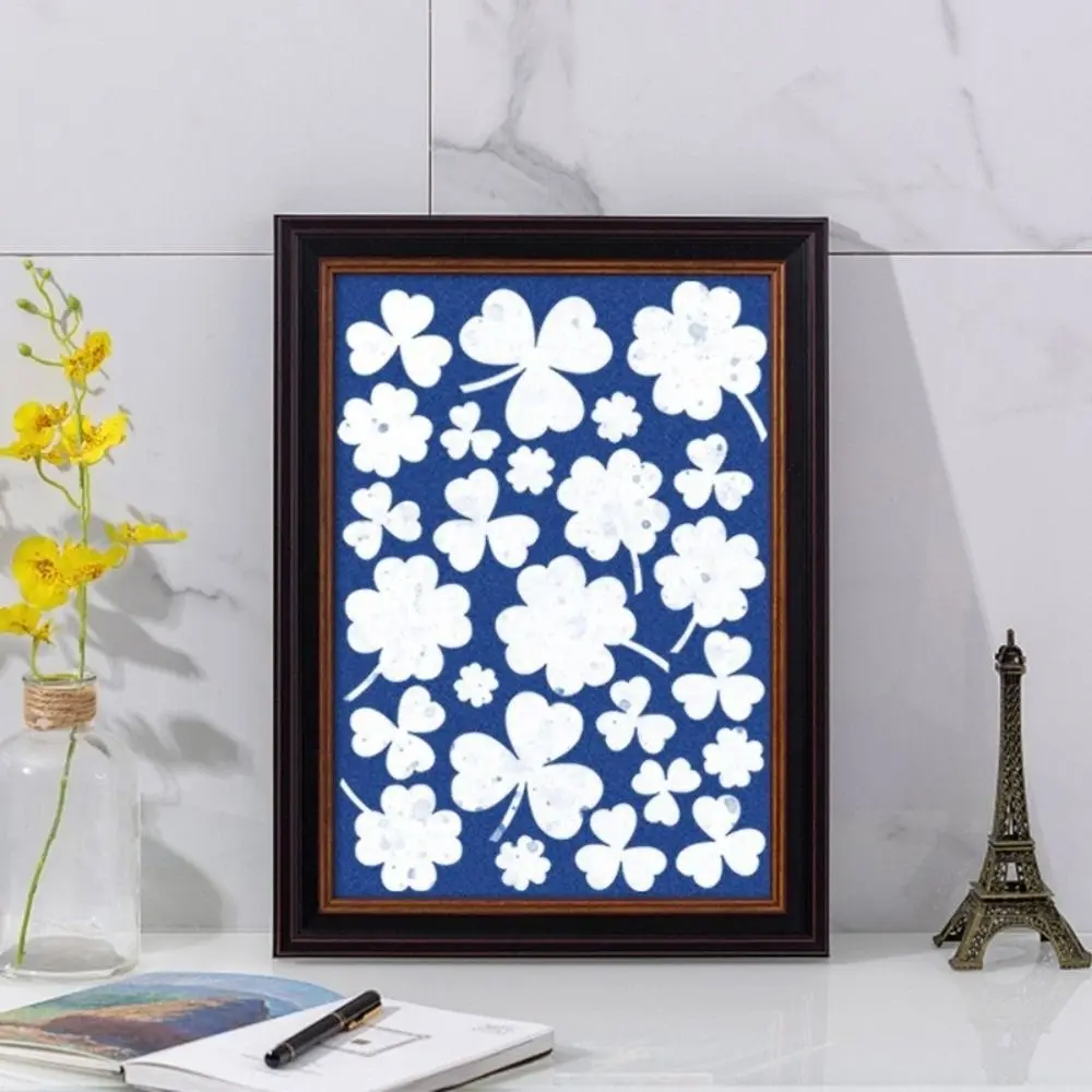 24PCS Natural Fiber Cyanotype Paper Easy Drawing Silhouette Painting Sun Print Paper Printed Paper Solar Drawing Paper