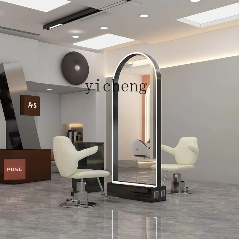 

hair salon special stainless steel fashion haircut mirror Internet celebrity single-sided simple barber shop mirror