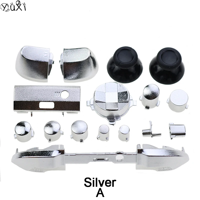 YuXi 1SET For Xbox Series X/S Game Console Cross Key Home Button ABLR Electroplated Button Full Buttons Set Handle Maintenance