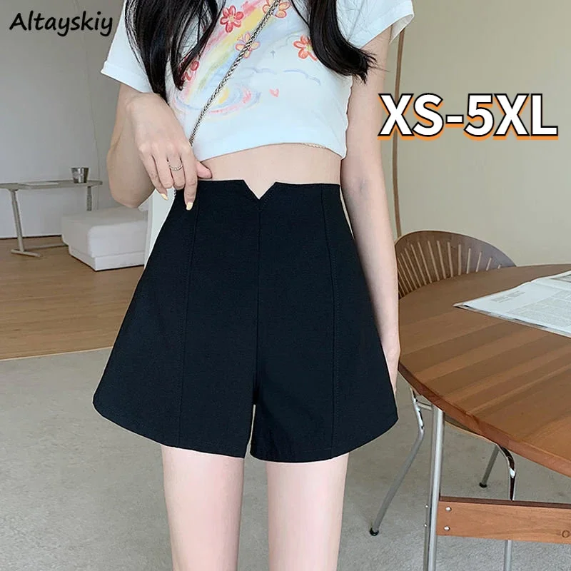 

Black Shorts Women High Waist Hotsweet Loose All-match Summer New Casual Korean Style Female Elegant Ins Mature Prevalent Tender