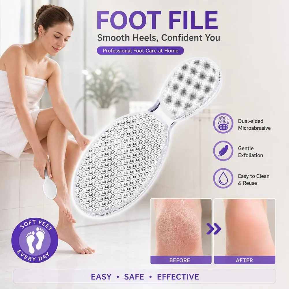 Foot File Callus Remover Pedicure Foot Scrubber Rasp Tool For Dead Skin Hard Cracked Heels Home Salon Foot Exfoliator