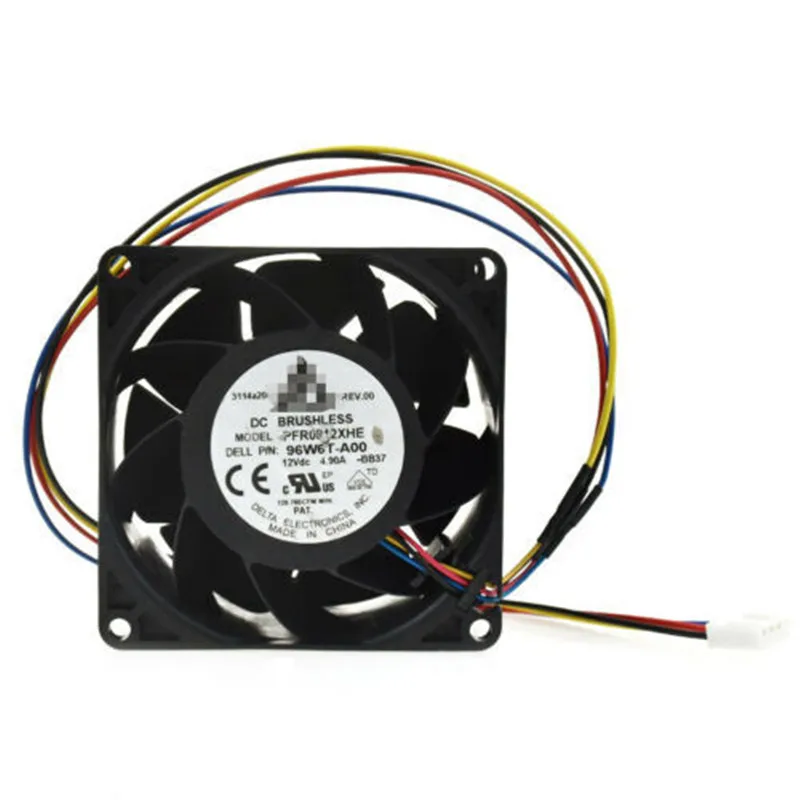 PFR0812XHE for Delta 4pin PWM Cooling Fan 12V 4.9A 80*80*38mm 13300RPM