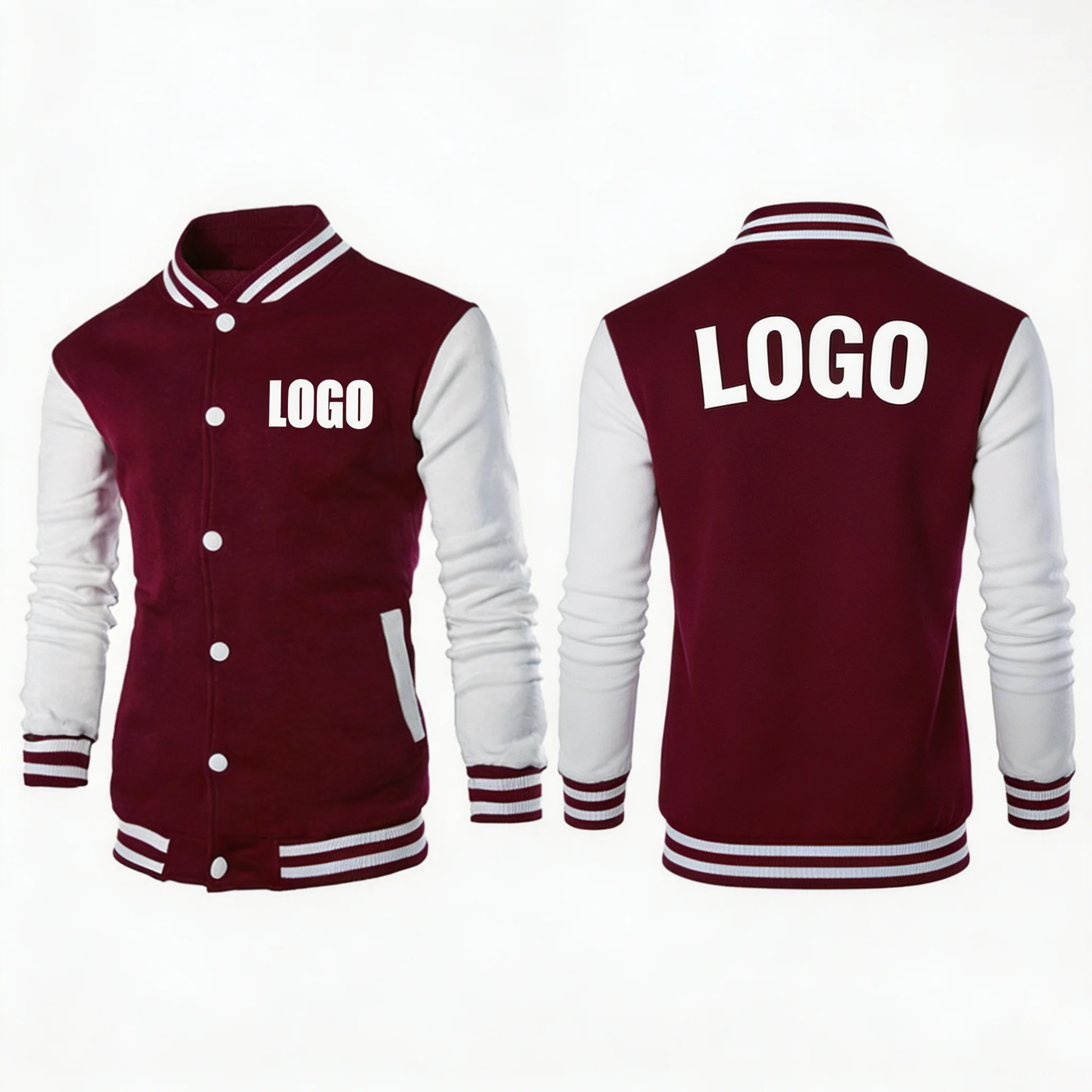Custom Logo Stylish & Warm Casual Baseball Jacket – Unique Street-Style Outerwear – Printed Apparel for Corporate Groups