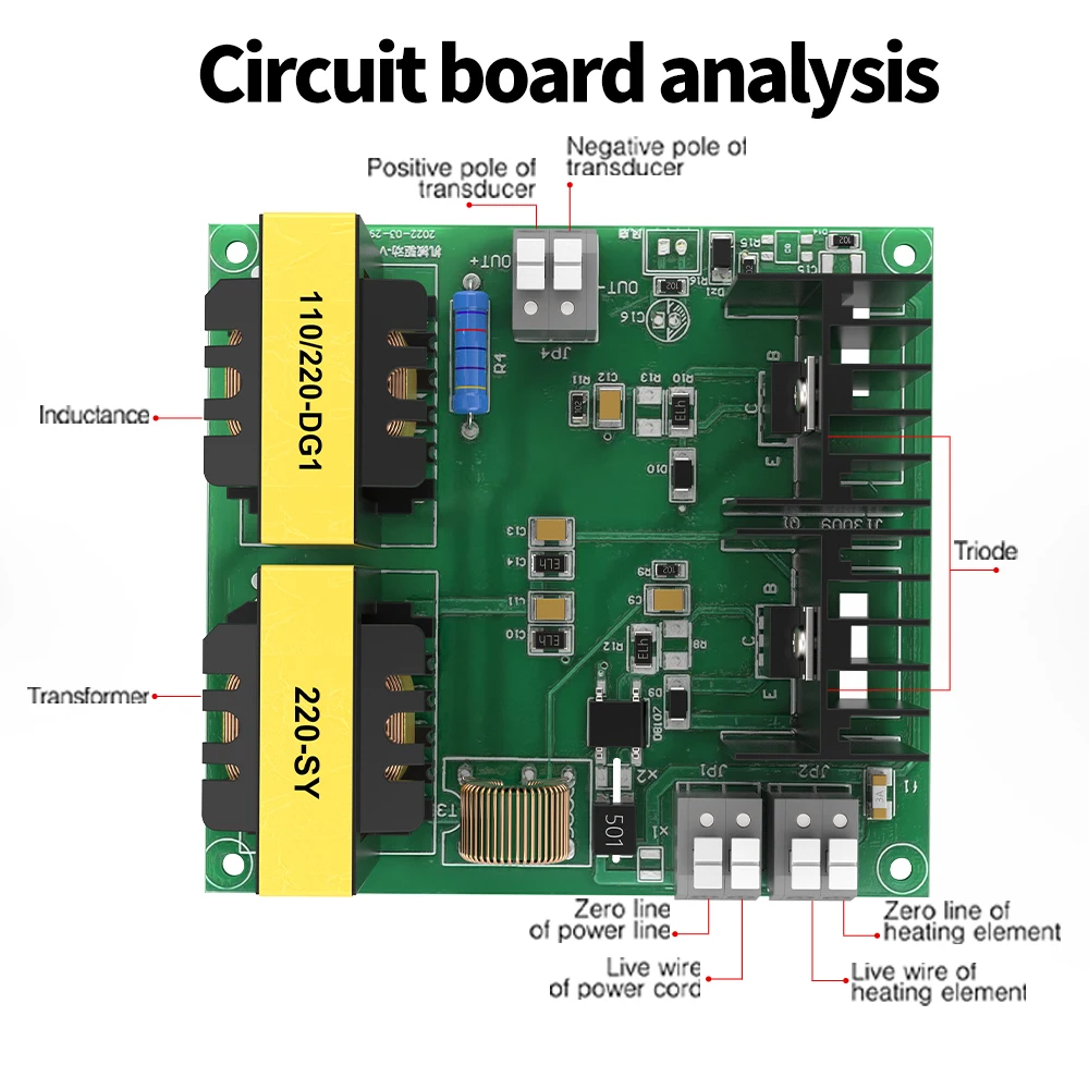 Granbo-Kit de limpieza ultrasónica DIY, 60-900W, 40kHz, 110V/220V, juego de transductor de placa de accionamiento mecánico